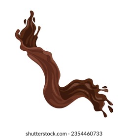 chocolate splash liquid icon isolated