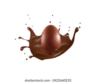 Chocolate splash on white background. vector illustration