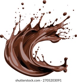 Ilustración de Arte vectorial de chapoteo de chocolate