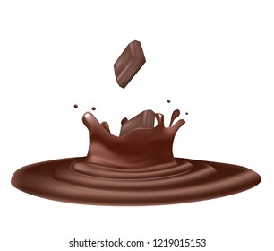 Chocolate splash. vector illustration