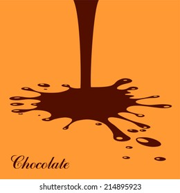 Chocolate splash. vector illustration 