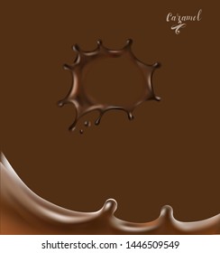 Chocolate splash vector illustration print art
