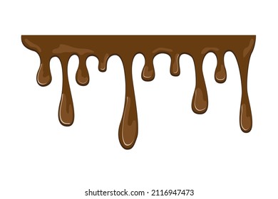 Chocolate splat vector illustration in a cartoon flat style
