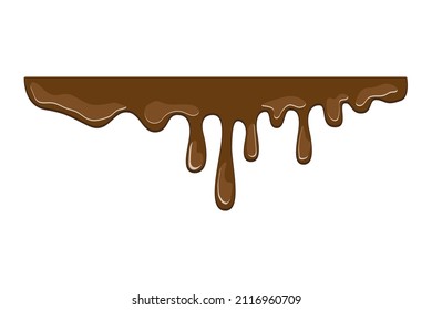 Chocolate splat vector illustration in a cartoon flat style