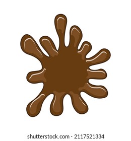 Chocolate splat vector illustration in a cartoon flat style