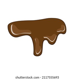 Chocolate splat vector illustration in a cartoon flat style