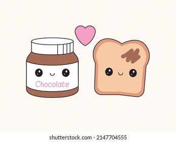 Chocolate Spread and Bread Vector