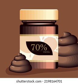 chocolate spread cream, mockup design