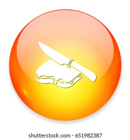 chocolate spread on bread icon