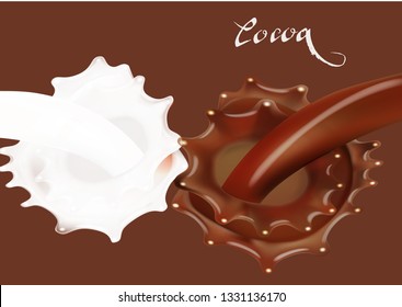 chocolate, sprinkles, caramel vector 3d realistic illustration