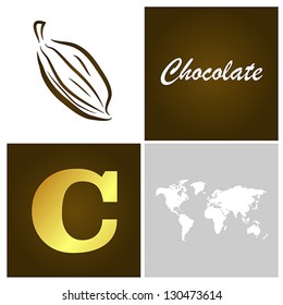 chocolate square picture. chocolate concept