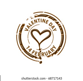 Chocolate stamp symbol for valentine design element.
