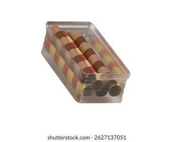 renderização de ilustração 3d do ícone de chocolate stick
