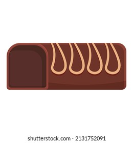 Chocolate stick icon cartoon vector. Cocoa bar. Dark chocolate