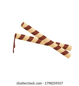 Vector de palo de chocolate. palo de chocolate con fondo blanco.