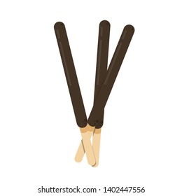 chocolate sticks. Dipped stick. chocolate dipped cookie sticks. symbol. logo design.