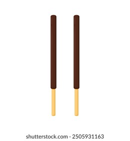 chocolate sticks. Dipped stick. chocolate dipped cookie sticks. symbol. logo design.