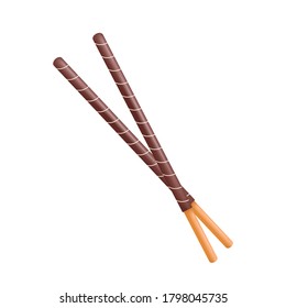 Chocolate sticks. Dipped stick. Dipped stick pattern vector. chocolate dipped cookie sticks.