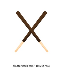 Chocolate sticks. Dipped stick. Dipped stick pattern vector. chocolate dipped cookie sticks.