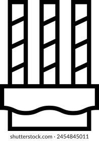 chocolate sticks icon. Thin linear style design isolated on white background