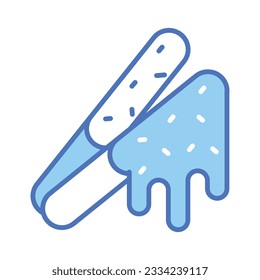 Chocolate paletas de diseño vectorial en estilo moderno, aislado en fondo blanco