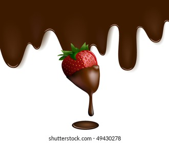 Chocolate Strawberry Background