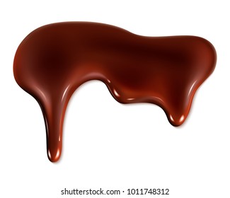 chocolate streams isolated on white