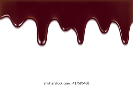chocolate streams isolated on white