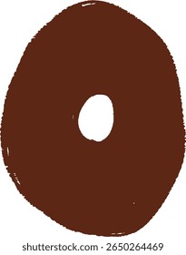 Chocolate Style Letter O Vector Illustration