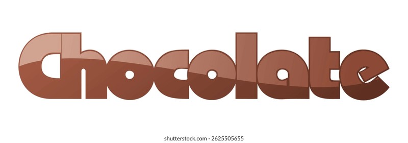 Chocolate stylish lettering. The text Chocolate is written. Premium editable text effect chocolate. Vector illustrations EPS10