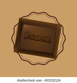 chocolate sugar desert   isolated, vector illustration eps10