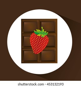 chocolate sugar desert   isolated, vector illustration eps10