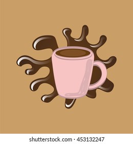 chocolate sugar desert   isolated, vector illustration eps10