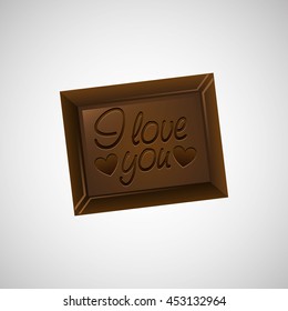chocolate sugar desert   isolated, vector illustration eps10