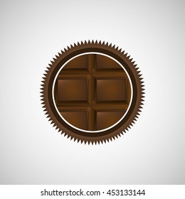 chocolate sugar desert   isolated, vector illustration eps10