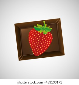 chocolate sugar desert   isolated, vector illustration eps10