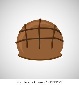 chocolate sugar desert   isolated, vector illustration eps10