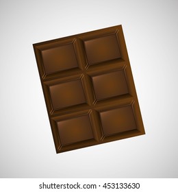 chocolate sugar desert   isolated, vector illustration eps10