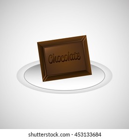 chocolate sugar desert   isolated, vector illustration eps10