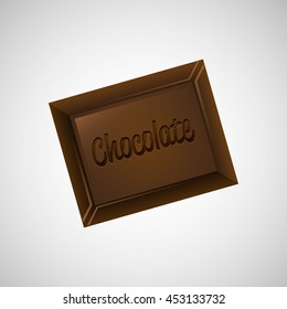 chocolate sugar desert   isolated, vector illustration eps10