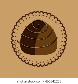 chocolate sugar desert   isolated, vector illustration eps10