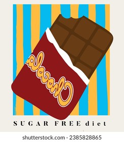 chocolate suger illustration colorful art