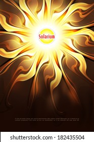 Chocolate sun. Abstract artistic background. Vector