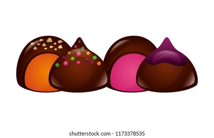 chocolate sweet bonbons candy stuffed