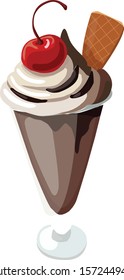 Chocolate sweet cream and cherry