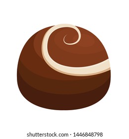 chocolate sweets , vector illustration isolated on white background
