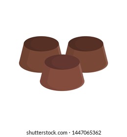 chocolate sweets , vector illustration isolated on white background