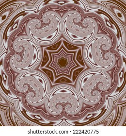 Chocolate swirl background. Abstract pattern with beautiful geometric shapes and gradients.