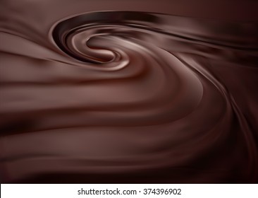 Chocolate swirl background. melted choco mass. Gradient Mesh. EPS10. 