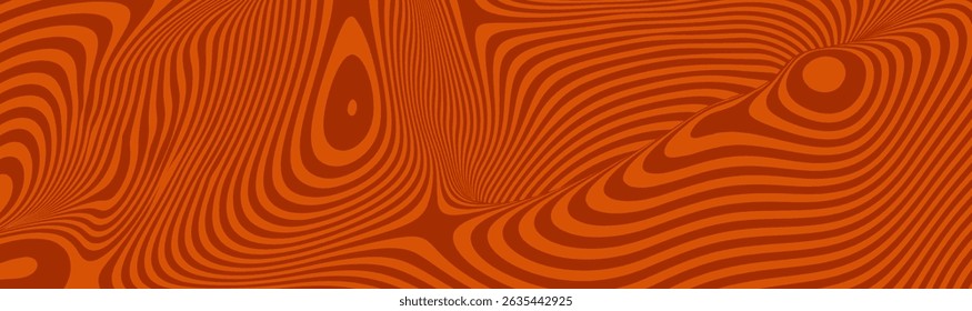 Fundo de espiral de chocolate e textura de vetor de amendoim. Padrão de caramelo abstrato. Doces de creme e molho líquido salgado. Xarope ondulado toffee flui em design de esmalte leve funky.